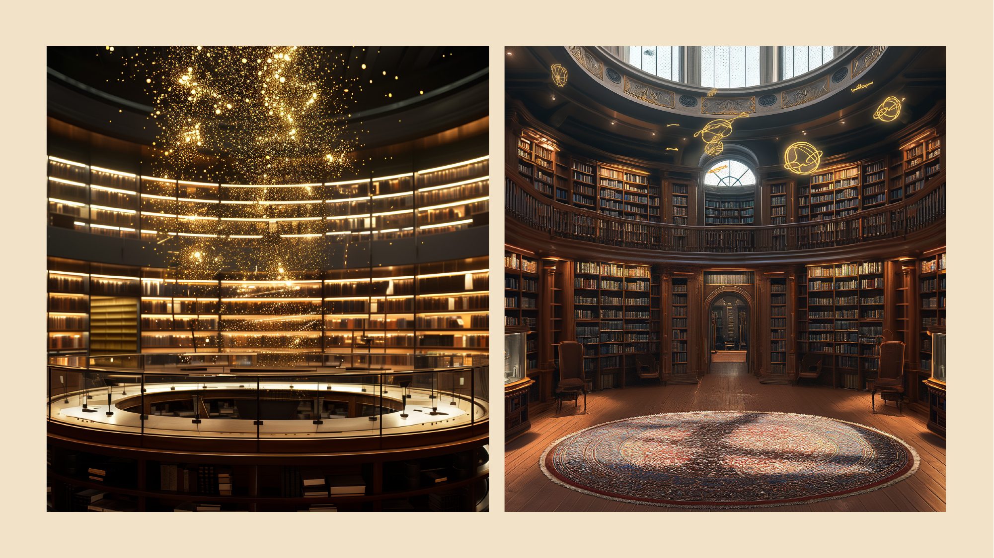The scholar's archive — library interiors