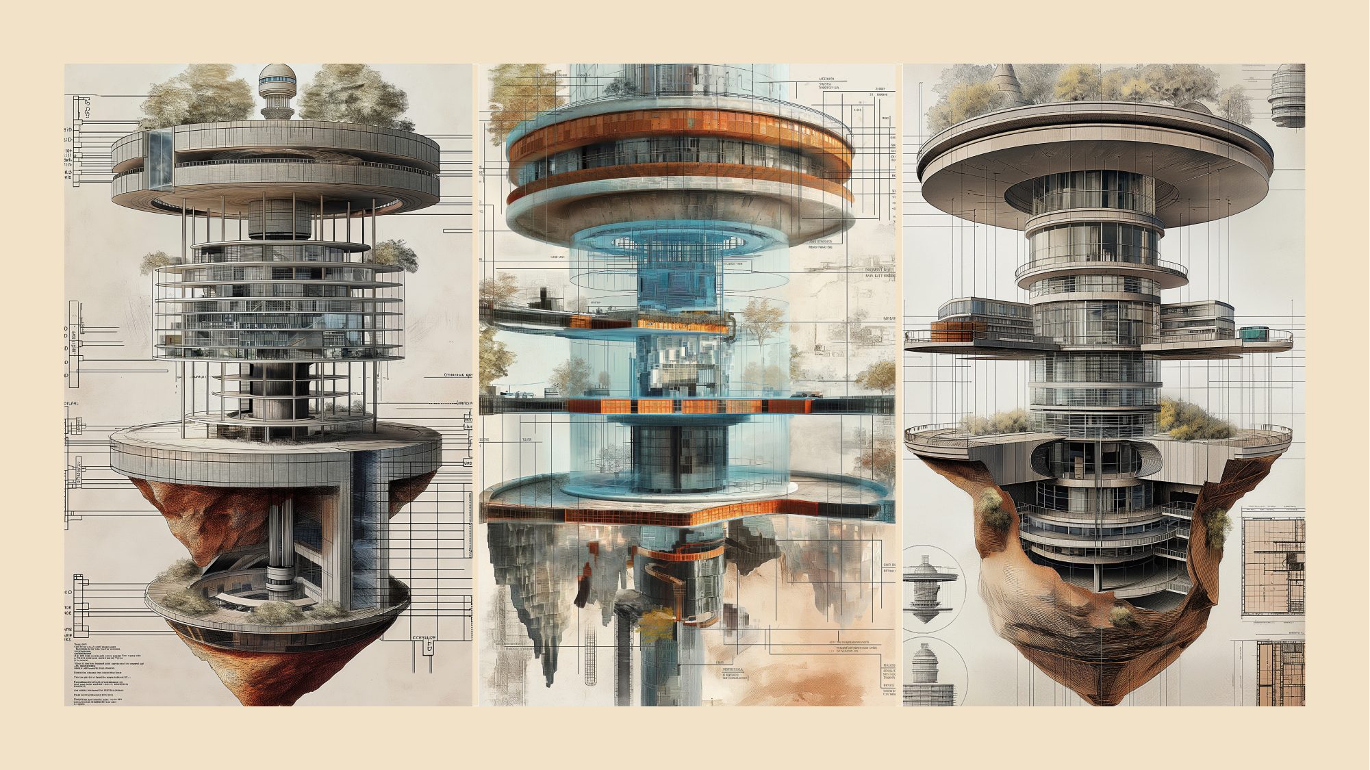 IFA tower architectural studies